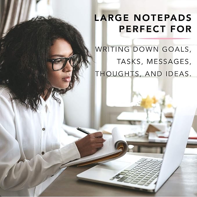 Graphique Large Notepad, Future is Female – 6" x 8", Cute Notepad with 150 Tear-Off Sheets, Features the Quote “You Go Girl” on Every Page – Perfect for Note Taking, List Making, and More