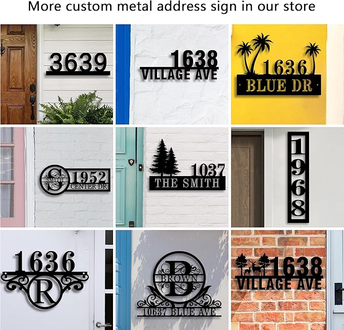 Personalized Horizontal House Numbers for Outside, house numbers for outside modern ，Personalized Address Numbers, Custom House Numbers, Personalized Outdoor Metal Address Sign