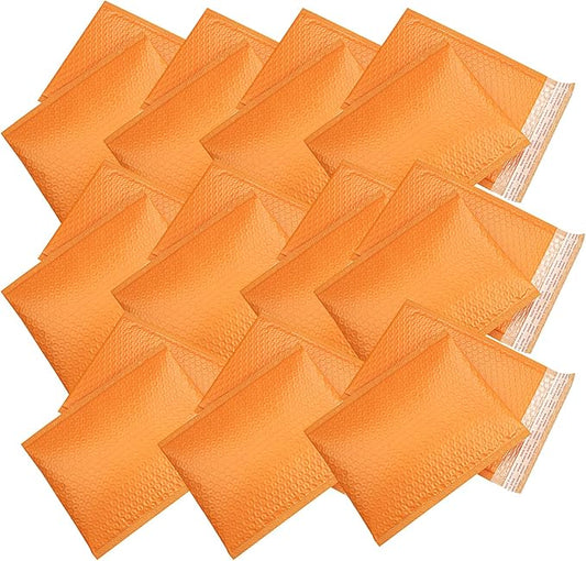 Padded Poly Mailers MEIANJU 13x10 inch Bubble Mailer Envelopes Small Packaging Mailing Envelope Bags Shipping Bag Bulk Pack Self Seal Package Mail Packing Business Supplies,orange 25-Pack