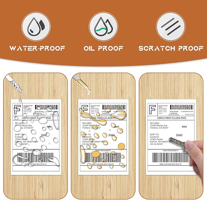 MFLABEL 4x6 Direct Thermal Shipping Labels - 10 Rolls, 220 Labels/Roll, Perforated Postage Paper with Alignment Hole, Compatible with 4XL LabelWriter 1744907 & 1755120, Rollo for USPS, UPS