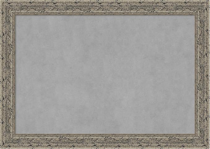 Amanti Art Silver Framed Magnetic Board 29x41 Large Vision Board for use with Magnets, 100% Metal Sheet to Display Items as Office Decor or for Home Organization in mudroom, Kitchen or Kids Room