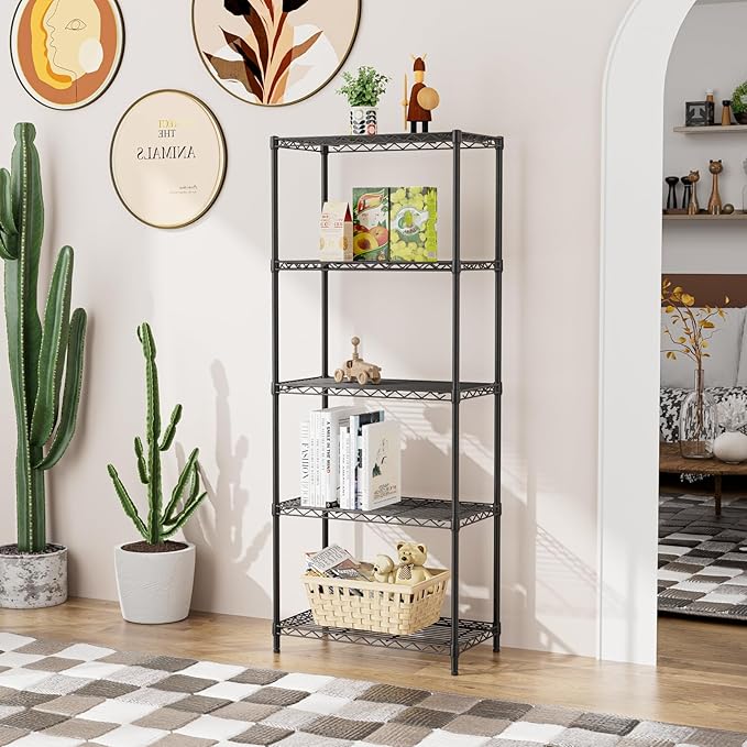 SINGAYE Shelf Closet Wire Shelving：Adjustable Metal Unit for Laundry Room Organization Bathroom Kitchen Home Storage Small Pantry Rack Shelves