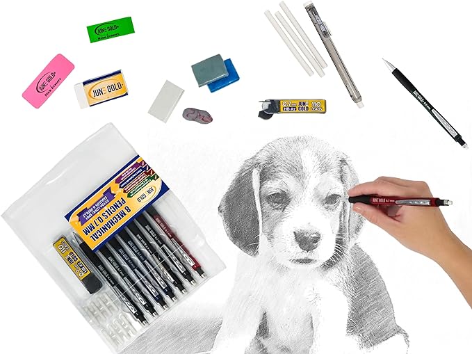 June Gold 820 Pieces, 0.3 mm HB #2 Lead Refills, 205 Pieces Per Dispenser, Extra Fine Thickness, Break Resistant Lead/Graphite (Pack of 4 Dispensers)