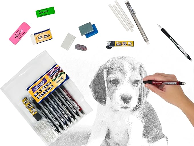 June Gold 320 Pieces, 0.9 mm HB #2 Lead Refills, 80 Pieces Per Dispenser, Bold Thickness, Break Resistant Lead/Graphite, 1.0 mm Compatible (Pack of 4 Dispensers)