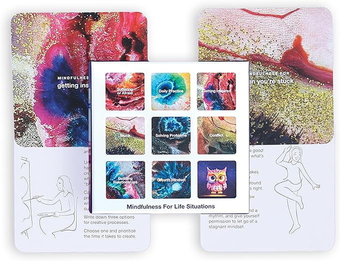 Mindfulness Cards | 48 Research-Backed Techniques for Real-Life Situations | Emotional Intelligence, Growth Mindset, Conflict Resolution, & Daily Mindfulness