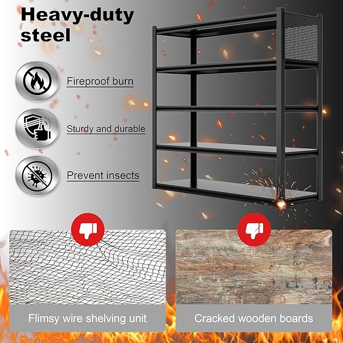 PLMFJQK 10 Sets Storage Shelves with Pegboard,72“*48" Wide 24”Heavy Duty Garage Shelving Units and Storage,Metal Shelving Adjustable Shelves,Garage Storage Rack,Industrial Utility Organization