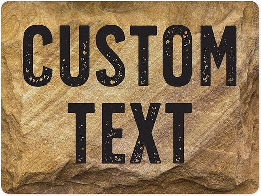 Custom Sign, Custom Street Sign, 11 Font Colors, 13 Font Styles, 4 Hole Options, 22 Sizes, 18x24 Inches, Rust Free DiBound, Fade Resistant, Made in USA by My Sign Center (Stone)