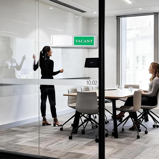 Vacant Occupied Door Sign Sliding Indicator, Privacy Sign for Office, Restroom, Conference Room, Home, Hotel, Hospital – Red Green Reversible Room Status Door Slider