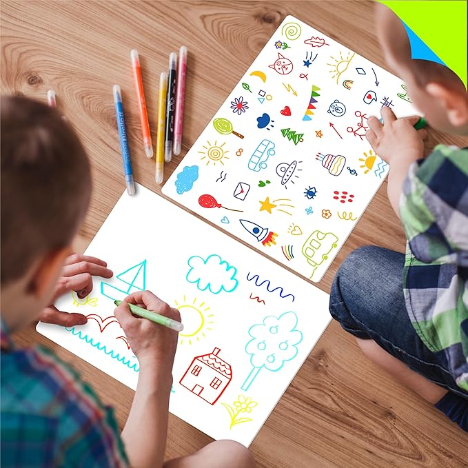 8 Packs Small Whiteboards, Double Sided Dry Erase Blank Board, Writable and Erasable White Board for Office, Home, Classroom, Math, Drawing (Each Measures 12” x 9”)