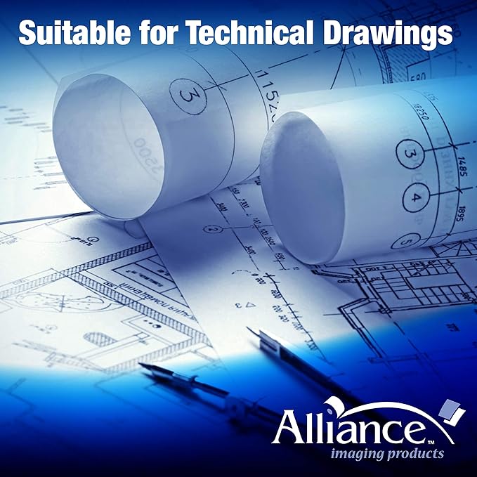 Alliance Wide Format Paper Rolls, 20lb with 3" Core (18 In x 500 | 3" Core, 20lb | 90 Rolls)