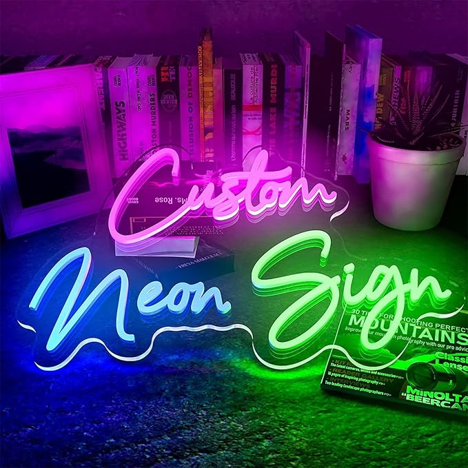 BUIZZEUOIV Custom Neon Sign, Neon Name Sign Personalized for Wall Decor, Light up Neon Name Sign Customizable for Wedding Bar Birthday Party Gift