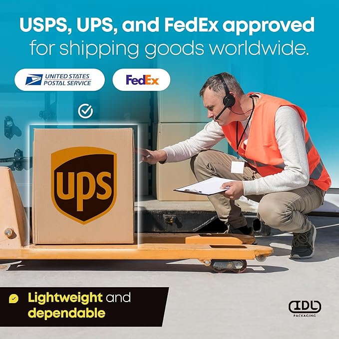 Small Cube Moving & Shipping Boxes 7 x 7 x 7 inches (5-Pack) - Extra Strength 200 lb vs Regular - Corrugated Moving Boxes for USPS/UPS/FEDEX - Packing Box - Box for Shipping by IDL Packaging