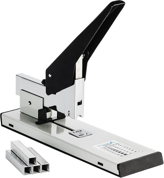 Blue Summit Supplies Heavy Duty Stapler, 200 Sheet Capacity, 2000 Staples Included, Tan