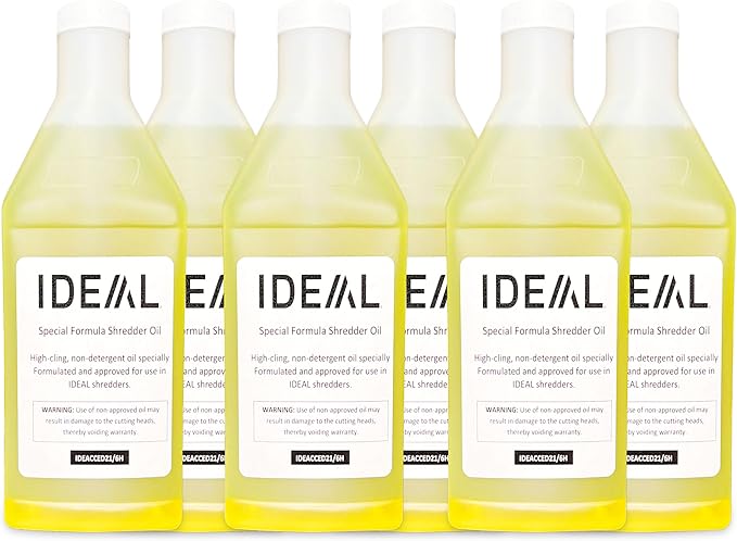 IDEAL Shredder Maintenance Combo Pack AC0920H Heavy-Duty Shredder Bags 20x47 Case of 80 40Gallon Gusseted + High-Cling Lubricating Shredder Oil 6x1-Quart Bottles, IDEACCED21/6H For 2503 2604 3104 3105