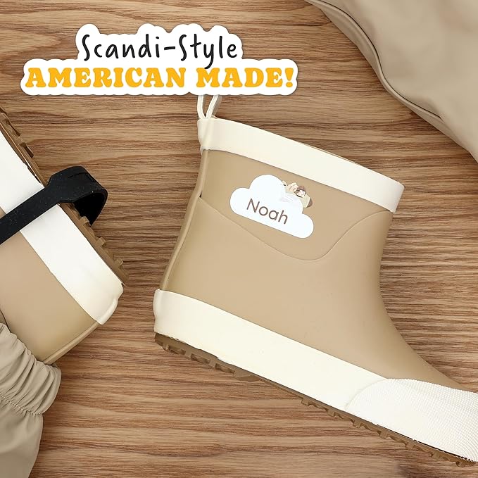 Large Name Labels for Kids (33) - Custom Stickers for Daycare and School Supplies - Durable, Waterproof Stickers for Water Bottles, Lunch Boxes, and More with Unique Designs - Classic Airplane