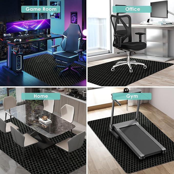 Vicwe Office Chair Mat for Hardwood Floor, 63" x 51" Large Chair Mat, Gaming Chair Mats for Hardwood, Easy Glide for Chairs, Multi-Purpose Floor Protector Desk Chair Mats for Home Office