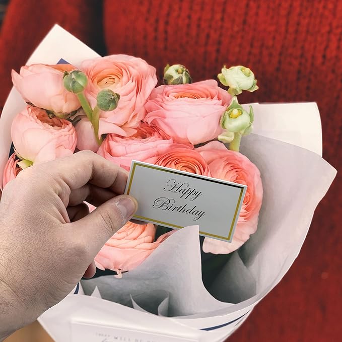 100 Pack Place Cards for Table Setting Small Paper Tent Cards with Gold Foil Border Event Table Cards for Restaurant Wedding Party Banquet Thanksgiving Birthday Celebration