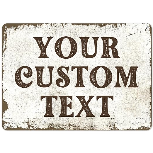 Rustic Custom Sign, Personalized Metal Signs, Gifts for Him Men Dad, Man Cave, Indoor and Outdoor Use 14x10 Inches, ACM, Fade Resistant, Made in The USA