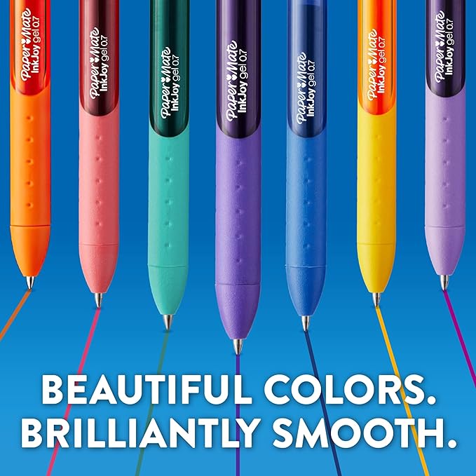 Paper Mate InkJoy Gel Pens, Medium Point (0.7mm), Assorted Colors, 20 Count - Back to School Supplies, Teacher Essentials, Journaling, Writing, Note-Taking