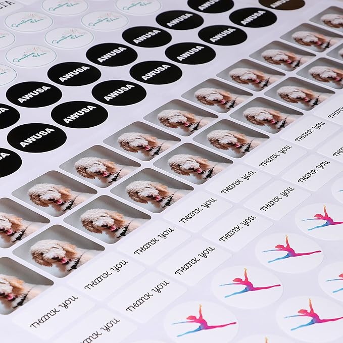 AHEADGOODS Custom Stickers - Personalized Labels, Customized Stickers with Any Design Image Logo Text, 100 Labels (Circle, 3.5"x3.5")