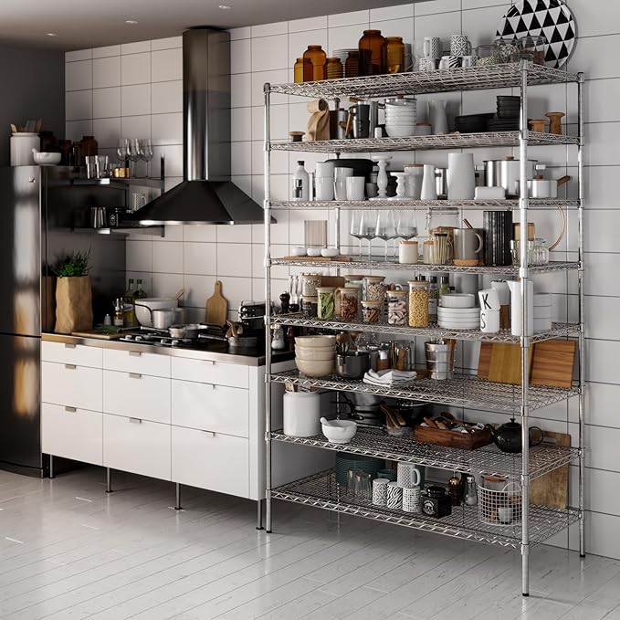 Regal Altair 24" Deep x 54" Wide x 86" Height Wire Shelving Kit | 8-Tier | NSF Commercial Storage Rack Unit