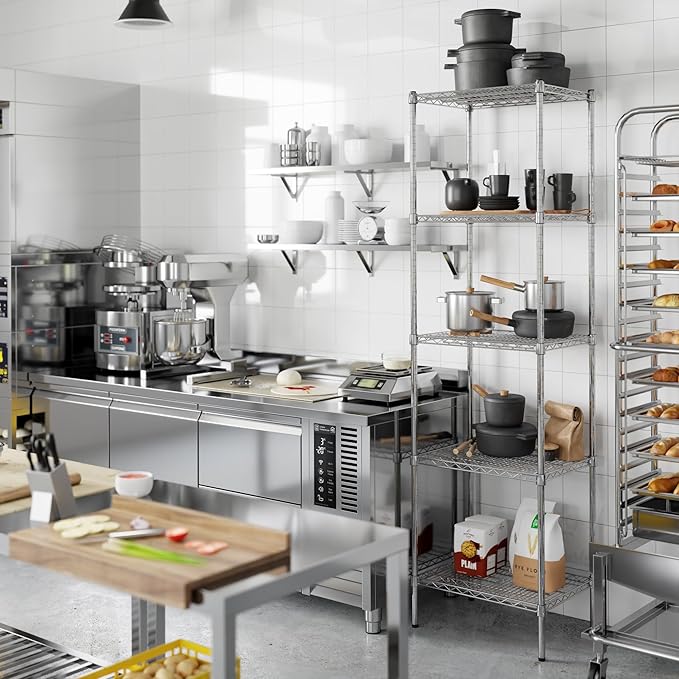 Regal Altair 18" Deep x 24" Wide x 86" Height Wire Shelving Kit | 5-Tier | NSF Commercial Storage Rack Unit