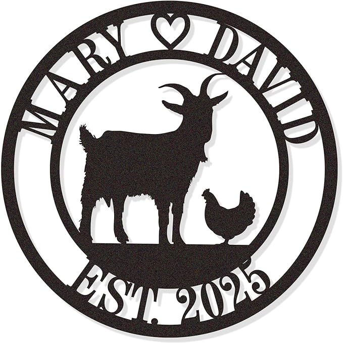 Personalized Chicken And Goat Farm Signs, Goat Farm Sign, Custom Hen House plaque,Personalized Chicken Metal decoration, Custom Metal Sign