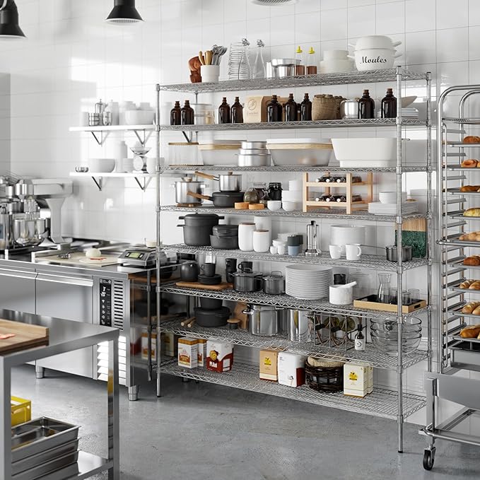 Regal Altair 18" Deep x 72" Wide x 86" Height Wire Shelving Kit | 8-Tier | NSF Commercial Storage Rack Unit