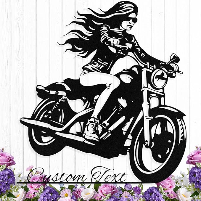 Custom Motorcycle Metal Sign Personalized Biker Name Sign Motorcycle Wall Art Motorbike Signs Garage Decor Gift for Bikers Motorcycle Lover Gifts