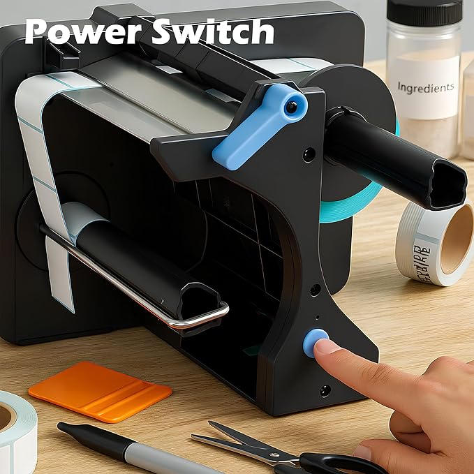 Automatic Tape Dispenser, Label Applicator, Sticker Roll Dispenser, Portable Labeling Machine for Rolls of Sticker Labels, Adjustable Speed, Vending Machine