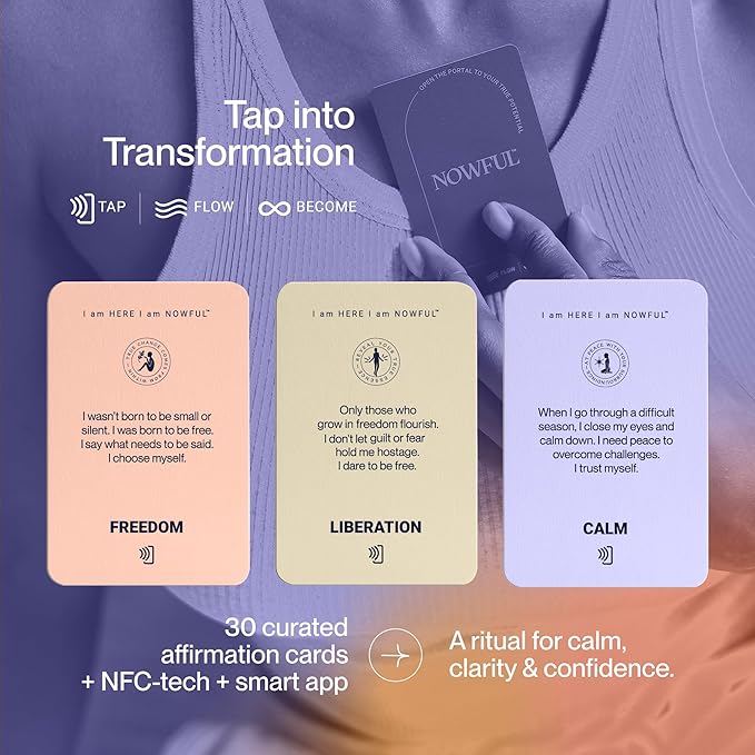 Smart Affirmation Cards – Daily Mindfulness, Motivation & Self Care Deck with Phone Tap App for Personalized Guidance, Emotional Clarity & Positive Rituals