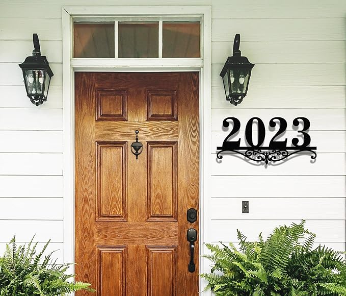 Personalized Horizontal House Numbers for Outside,Personalized Metal Address Sign for Outside, Horizontal Large Address Plaque, Modern House Numbers, Address Numbers,Address Signs for House