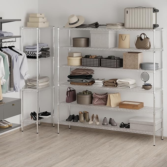 Regal Altair 18" Deep x 72" Wide x 74" Height Wire Shelving Kit | 6-Tier | NSF Commercial Storage Rack Unit