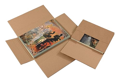 Tape Logic TLM961K Easy-Fold Mailers, 9 5/8" x 6 5/8" x 1 1/4", Kraft (Pack of 50)