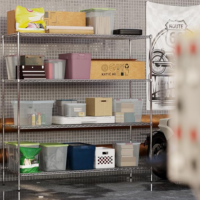 Regal Altair 24" Deep x 72" Wide x 74" Height Wire Shelving Kit | 4-Tier | NSF Commercial Storage Rack Unit