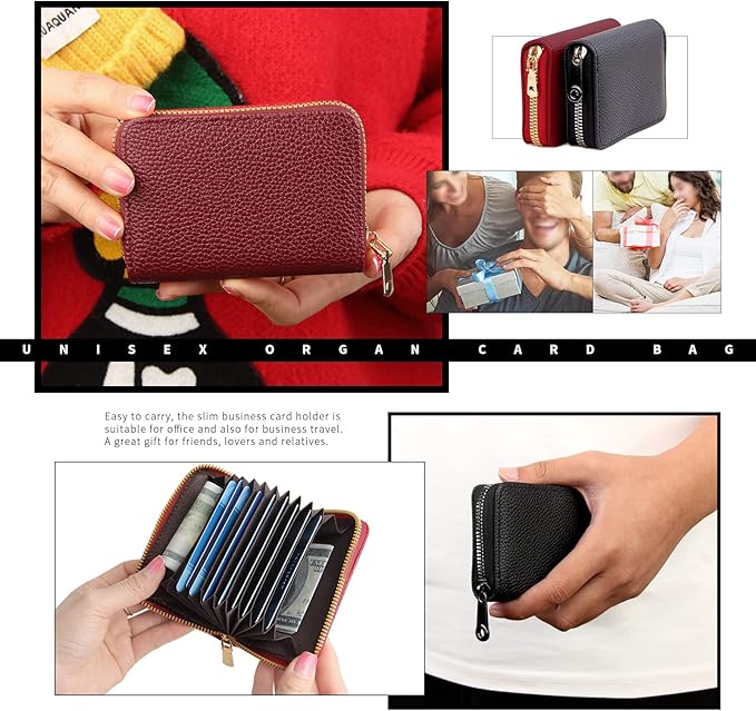 PRIVILLA 2 Pcs Credit Card Holder and business card holder，Sd Card Holder Each Has 26 Card Organizers, 2024 New Credit Card Holders book for Men and Women.