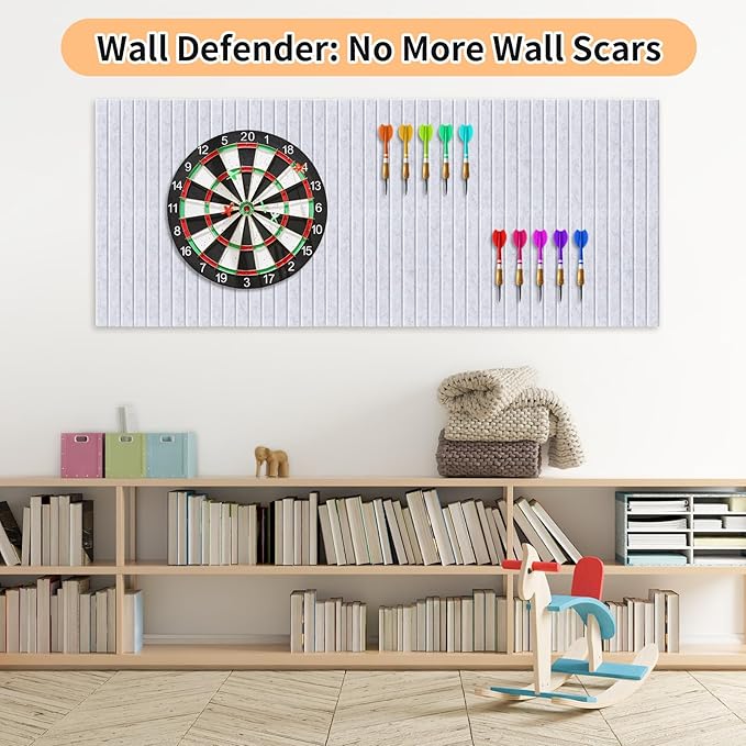 Smarpau Large Cork Board for Walls, 48"x36" Bulletin Board, 12 Pack Slat Felt Wall Tiles with Pushpins Removable Security Tabs, Pin Board for Office Wall Organizer Protector -Light Camel