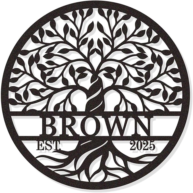 Personalized Tree of Life Metal Wall Sign, Custom Tree of Life Wall Art, Personalized Anniversary Wedding Gifts, Custom Metal Name Sign, Personalized Metal Name Sign Personalized Mothers Day Gift