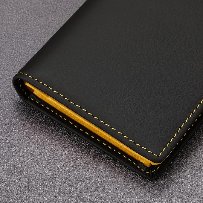 Leather Business Card Case Holder for Men & Women, Italian Calfskin