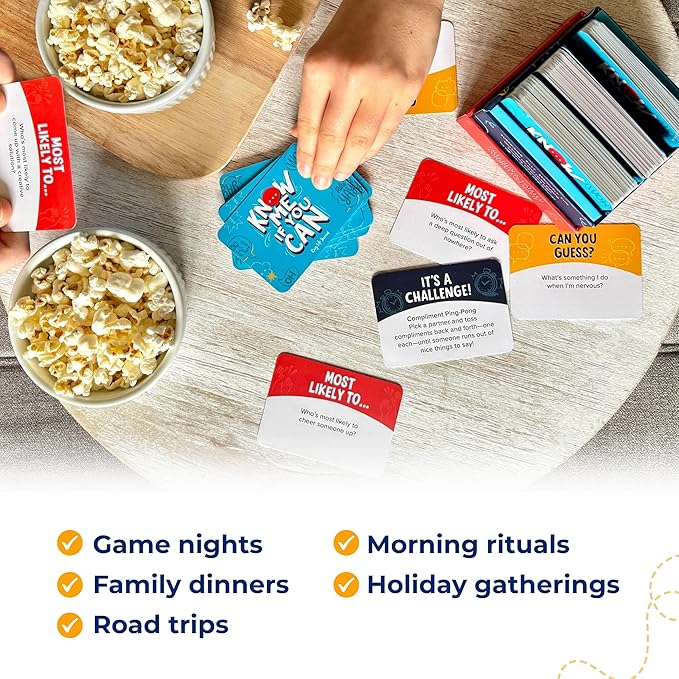 Big Life Journal - Know Me If You Can Connection Game, Fun Family Game for Kids, Teens & Adults, 160 Cards to Spark Conversation, Gratitude, Build Emotional Intelligence & Create Lasting Memories