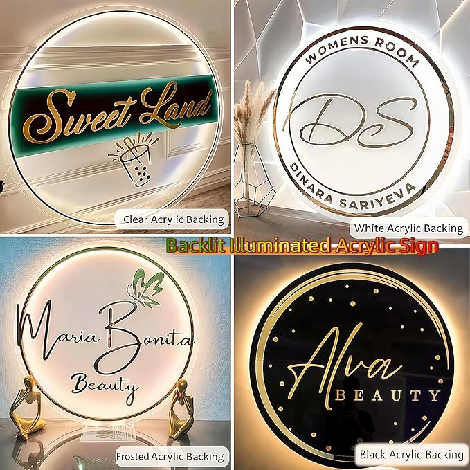 CIONAOR Custom Neon Sign, Personalized UV Printed LED Neon Sign LoGo Customizable for Business, Salon Beauty Nail Studios Light Up Name Sign, Images Neon Lighting Customized