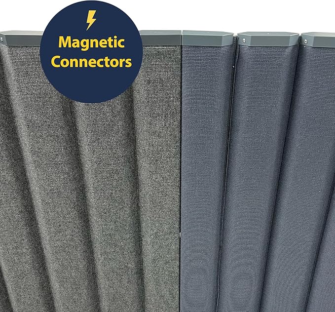 Versare VersiPanel Acoustical Partition Wall - Sound Panel Classroom Office Room Divider, Flexible Arrangement, Easy Roll-up Storage (Blue, 8' Wide x 30" Tall)