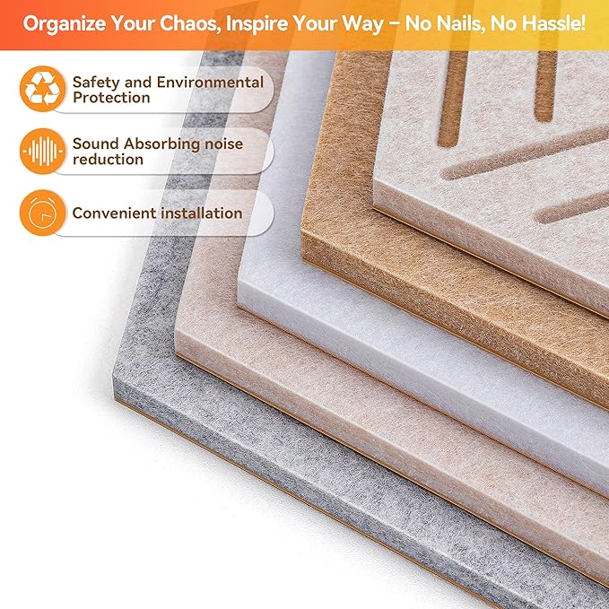 15'' Large Hexagon Cork-Bulletin Board Tiles Adhesive Frameless 10 Pack 15 x 13 inch Hex Pin Corkboard Prayer Vision Cork Board for Office-Wall Decor, Hexagonal Tack Pinboard with 30 Push Pins