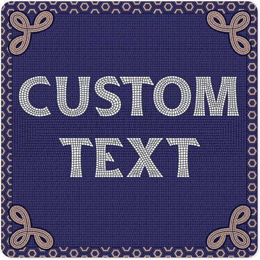 Custom Sign, Custom Street Sign, 11 Font Colors, 13 Font Styles, 4 Hole Options, 22 Sizes, 12x12 Inches, Rust Free DiBound, Fade Resistant, Made in USA by My Sign Center (Fauxsaic 1)