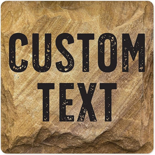 Custom Sign, Custom Street Sign, 11 Font Colors, 13 Font Styles, 4 Hole Options, 22 Sizes, 18x18 Inches, Rust Free DiBound, Fade Resistant, Made in USA by My Sign Center (Stone)