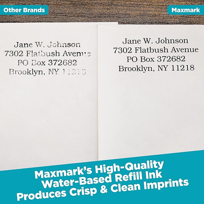 MaxMark Premium Refill Ink with Control Tip Bottle for Self-Inking Stamps, Red Color - 2 oz.