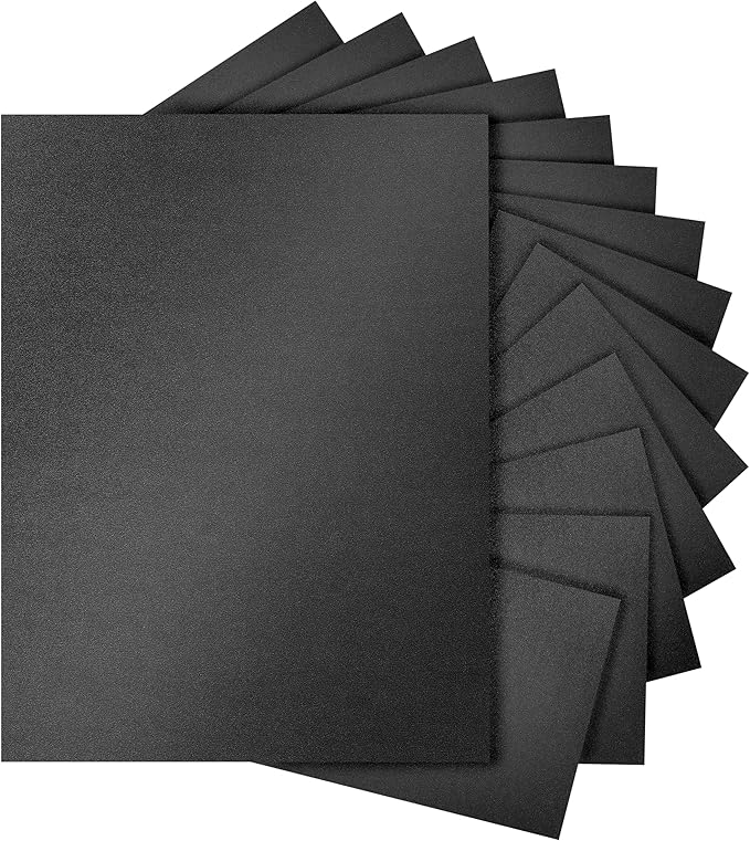 Silunkia 120 Sheets Shimmer Black Cardstock 8.5 x 11 Crafts Paper, 250gsm/92lb Heavyweight Construction Paper Card Stock for Halloween, DIY Cards Making, Greeting Cards, Party, Wedding Invitations