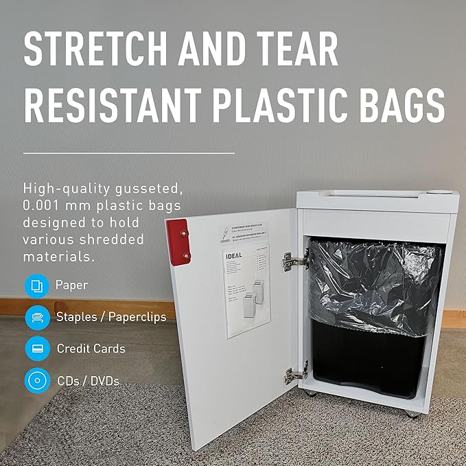IDEAL Maintenance Bundle: AC0901H Gusseted Shredder Bags 40x14x48 Case 80 56-Gallon + High-Cling Lubricating Oil 6 Quart Bottles IDEACCED21/6H Compatible 2604, 3105, 4001 4003 4005, 4108