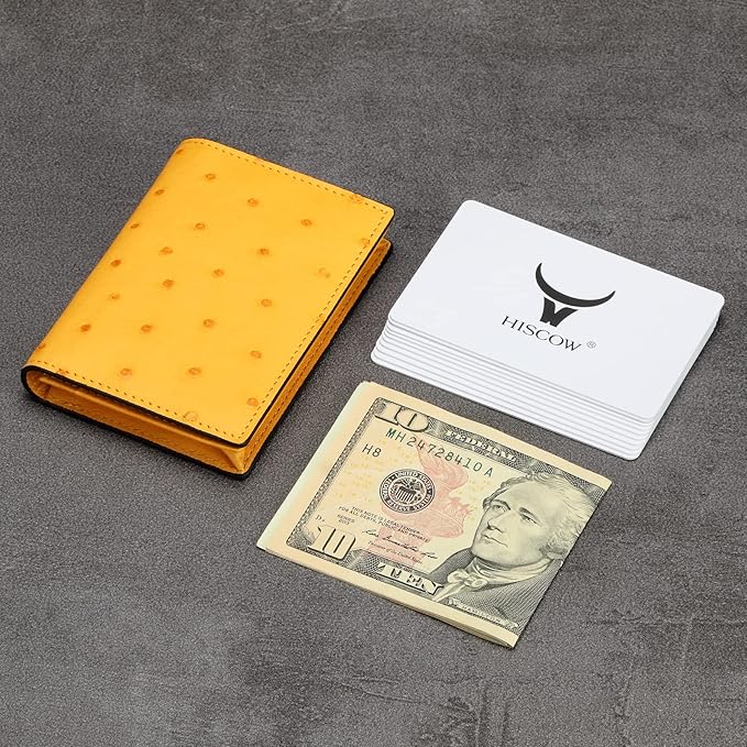 Leather Business Card Case Holder for Men & Women, Italian Calfskin