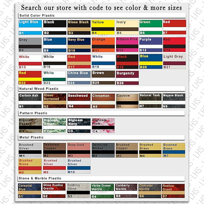Personalized Name Plate with Choice of Mounting Holders for Walls, Doors, Cubicles, Hanging and More - Custom Brushed Brass Plastic Black Letters - USA Made 2x6 - M6